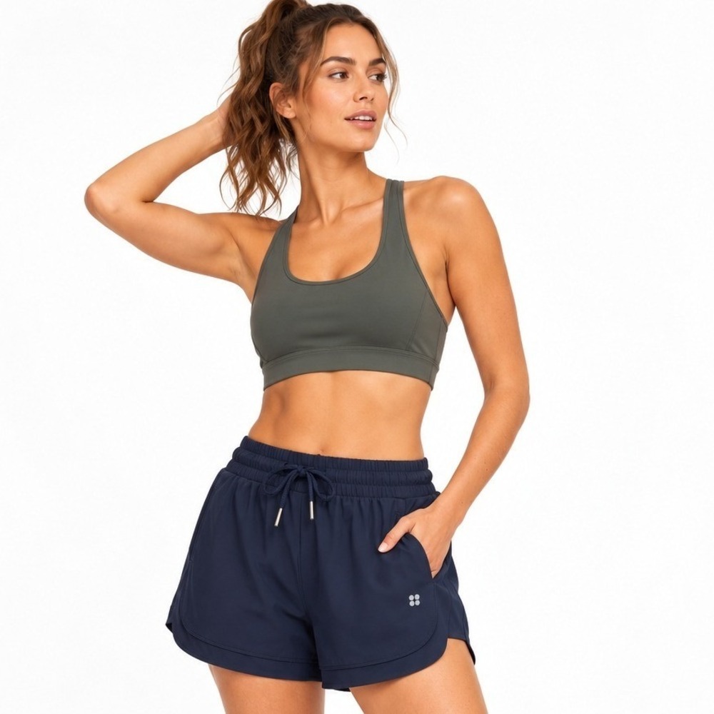 Sweaty Betty Explorer Track Piped Short Navy Blue XL Activewear NWT